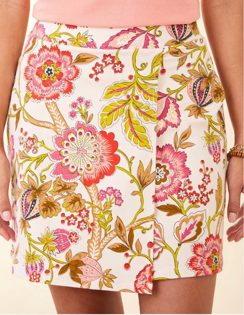 Spartina 449 Floral Skort Women’s XL Pink Green Botanical Resort Golf